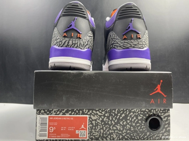 Rep 050 Court Black Jordan Retro CT8532 Purple 3 Air 0701